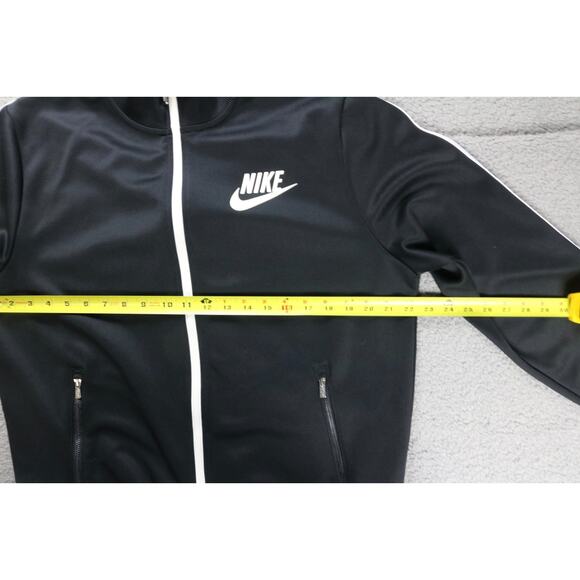 Vintage Nike Mens Tracksuit Large Black White Swoosh Warmup Suit  Gray Tag - Picture 12 of 13